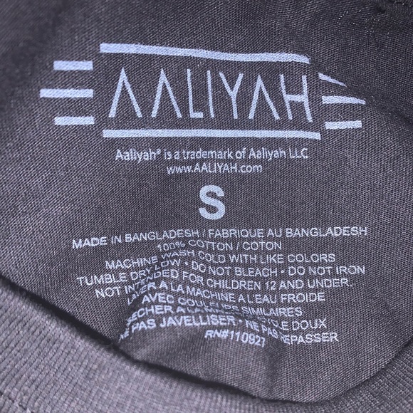 Aaliyah Black R&B Rap Hip Hop Tee T-Shirt - Picture 8 of 8